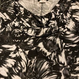 Brittany Black Monochrome Short Sleeved Top PXL